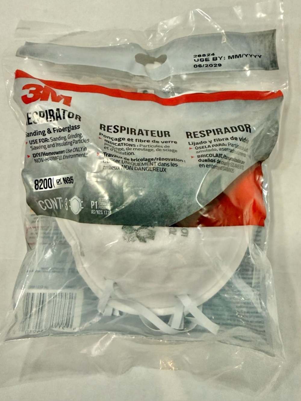 NWT 3M White N95 Multi Purpose Non Valved Respirator 3 Pack